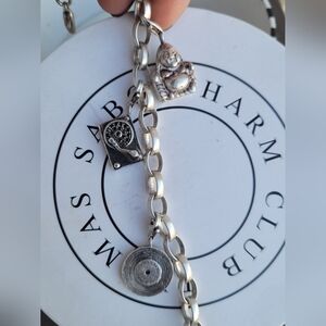 Vintage 925 Sterling Silver THOMAS SABO CHARM CLUB Bracelet 3 Genuine TS Charms